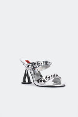 Dome Stud Verner Heel - SILVER