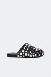 Studded Bubble Slipper - BLACK/SILVER