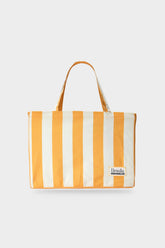 SM X URSULA MEGA TOTE - SUNGOLD/ECRU STRIPE