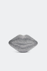 Crystal Lip Clutch - BLACK/CLEAR