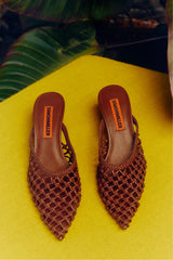 Knotted Gala Mule - CHOCOLATE