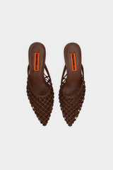 Knotted Gala Mule - CHOCOLATE