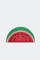 Beaded Lune Clutch - Watermelon