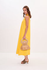 Nava Poplin Midi Dress - Sungold