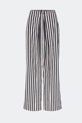 Lima Poplin Pant - Black/White Stripe