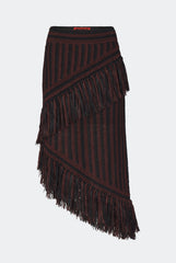 Beja Midi Skirt - Choco Brown/Black Combo