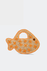 Puka Fish Bag - Natural/Light Orange