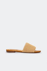 Raffia Salerno Slide - NATURAL
