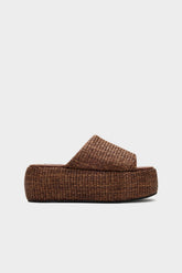 Raffia Cloudy Platform - CHOCOLATE