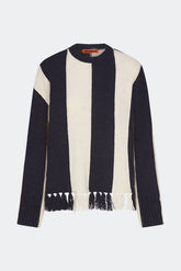 Faye Tassel Sweater - Navy/Cream