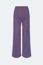 Pia Striped Poplin Pant - BLUE/PAPRIKA STRIPE