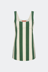 Sahara Striped Denim Dress - GUMMY GREEN/ECRU