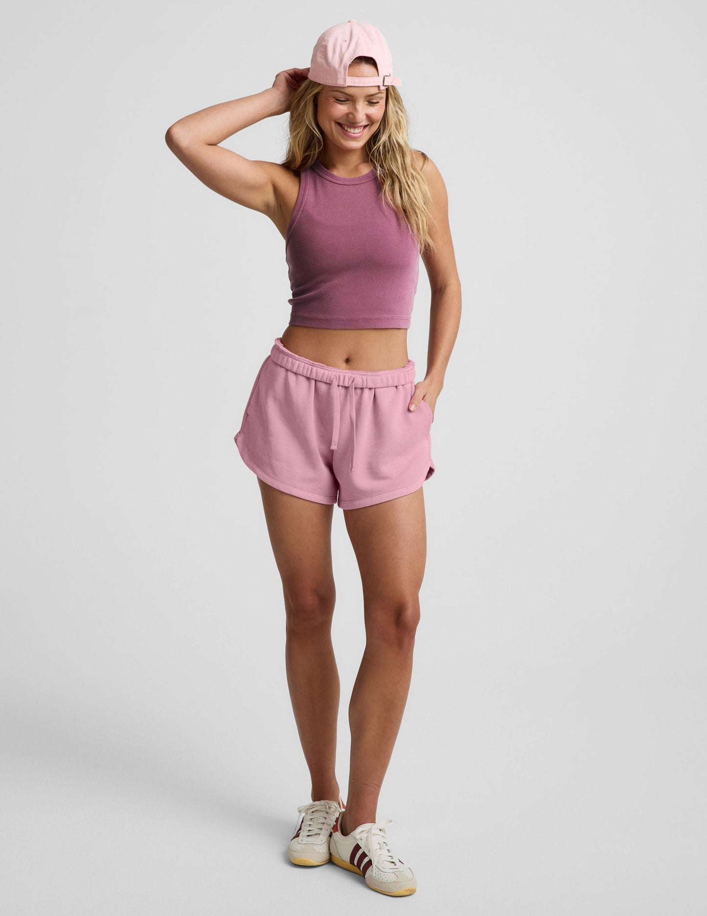 Beyond Yoga On Repeat Rib High Neck Cropped Tank