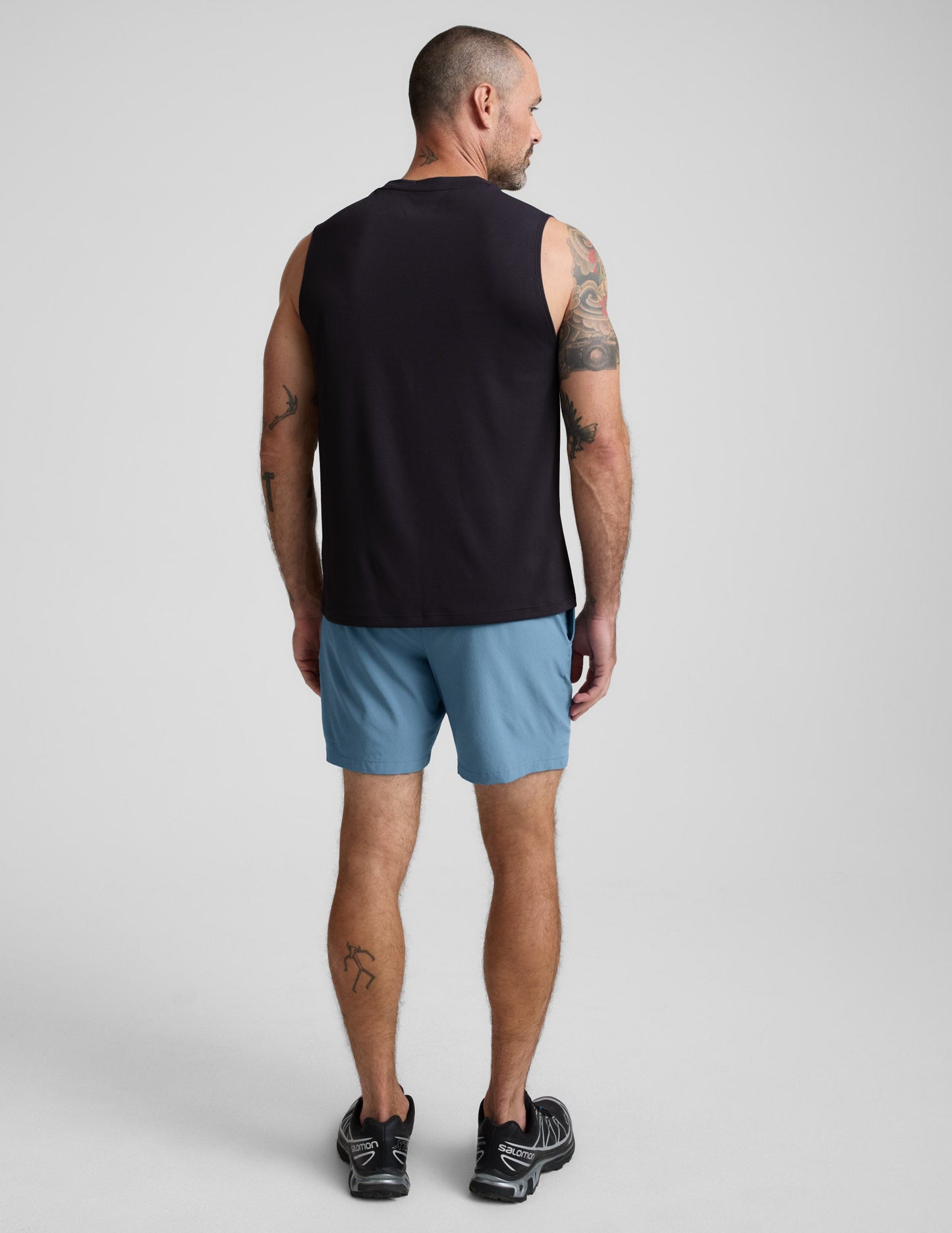 Beyond Yoga Men's Lined 7" Running Pivotal 2.0 Shorts - Harbor Blue