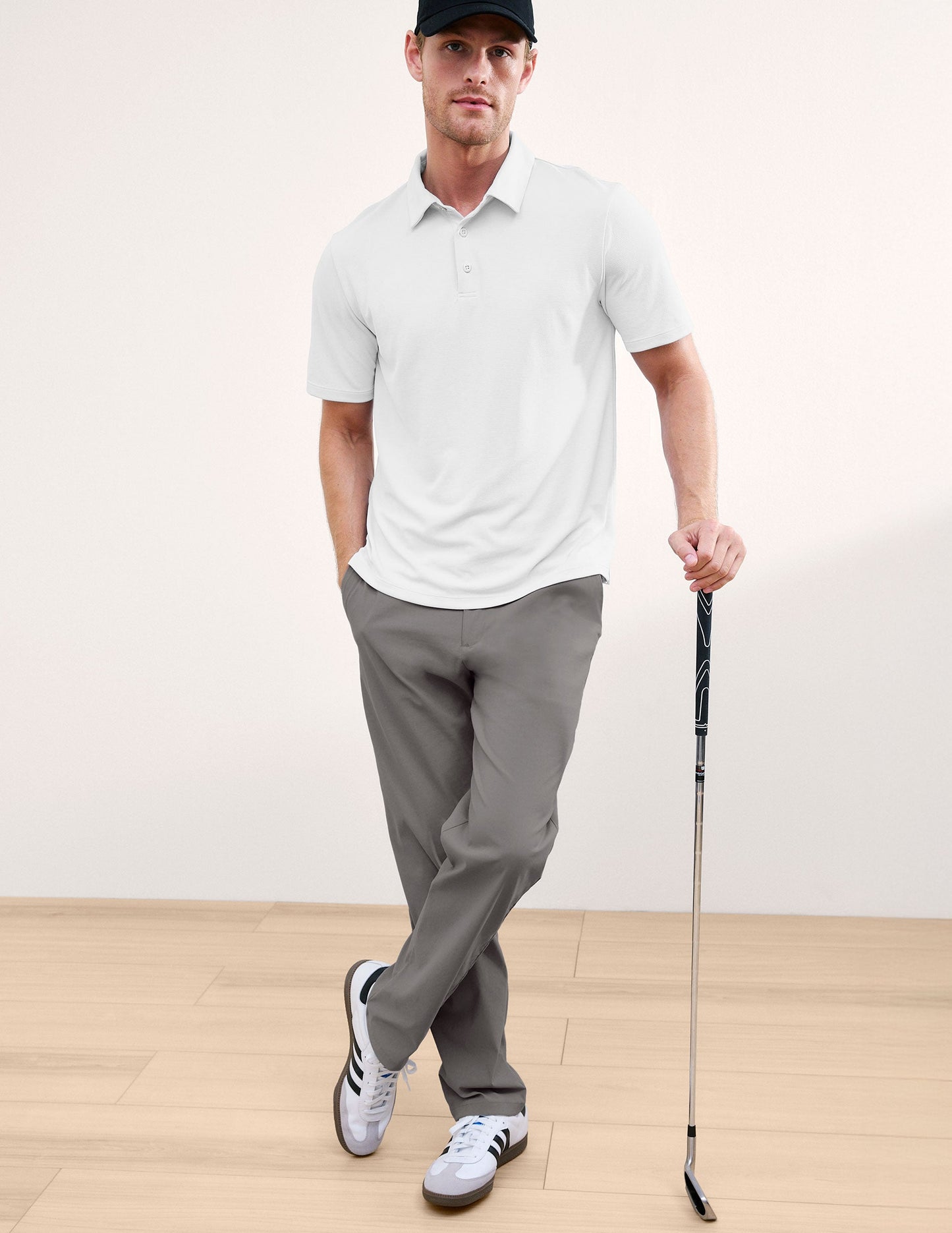 Beyond Yoga Men's Element Chino Trouser 30" - Lunar Gray