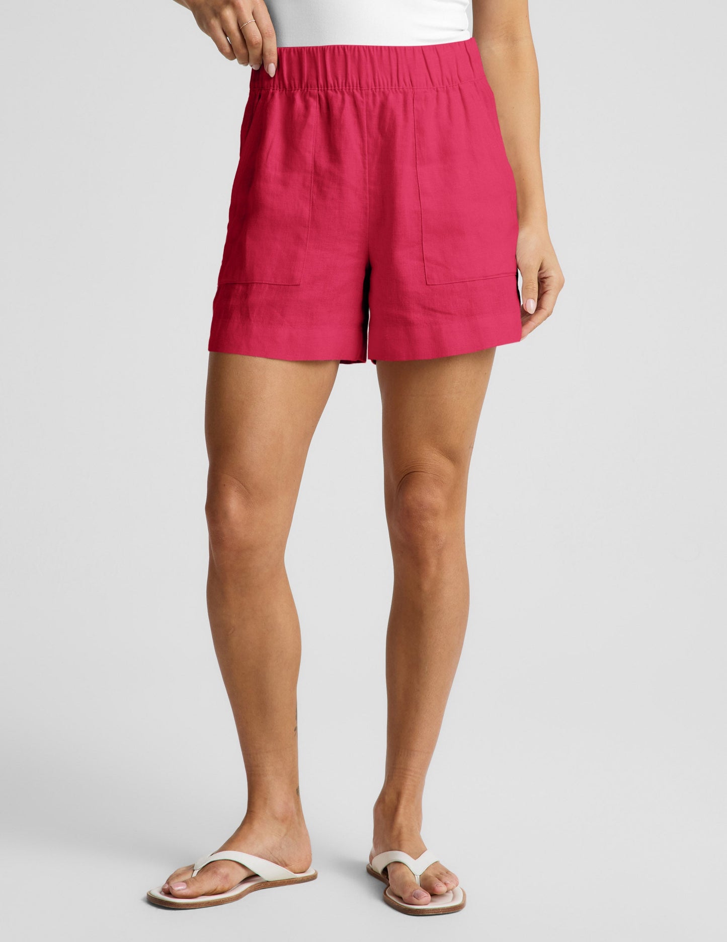 Beyond Yoga Women's Linen Easy SoftWash Shorts - Berry Red
