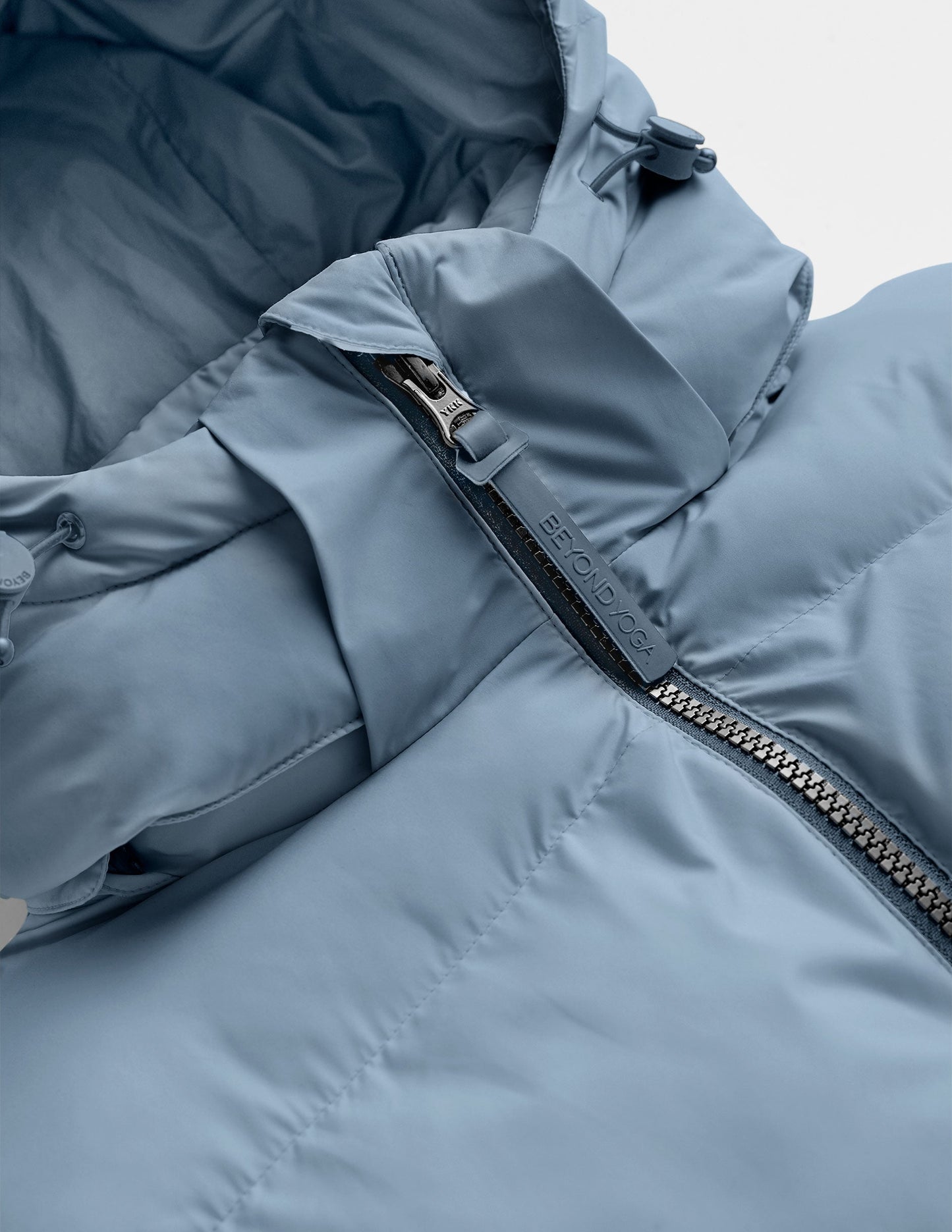 Beyond Yoga Warm Up Hooded Mid Length Puffer Jacket