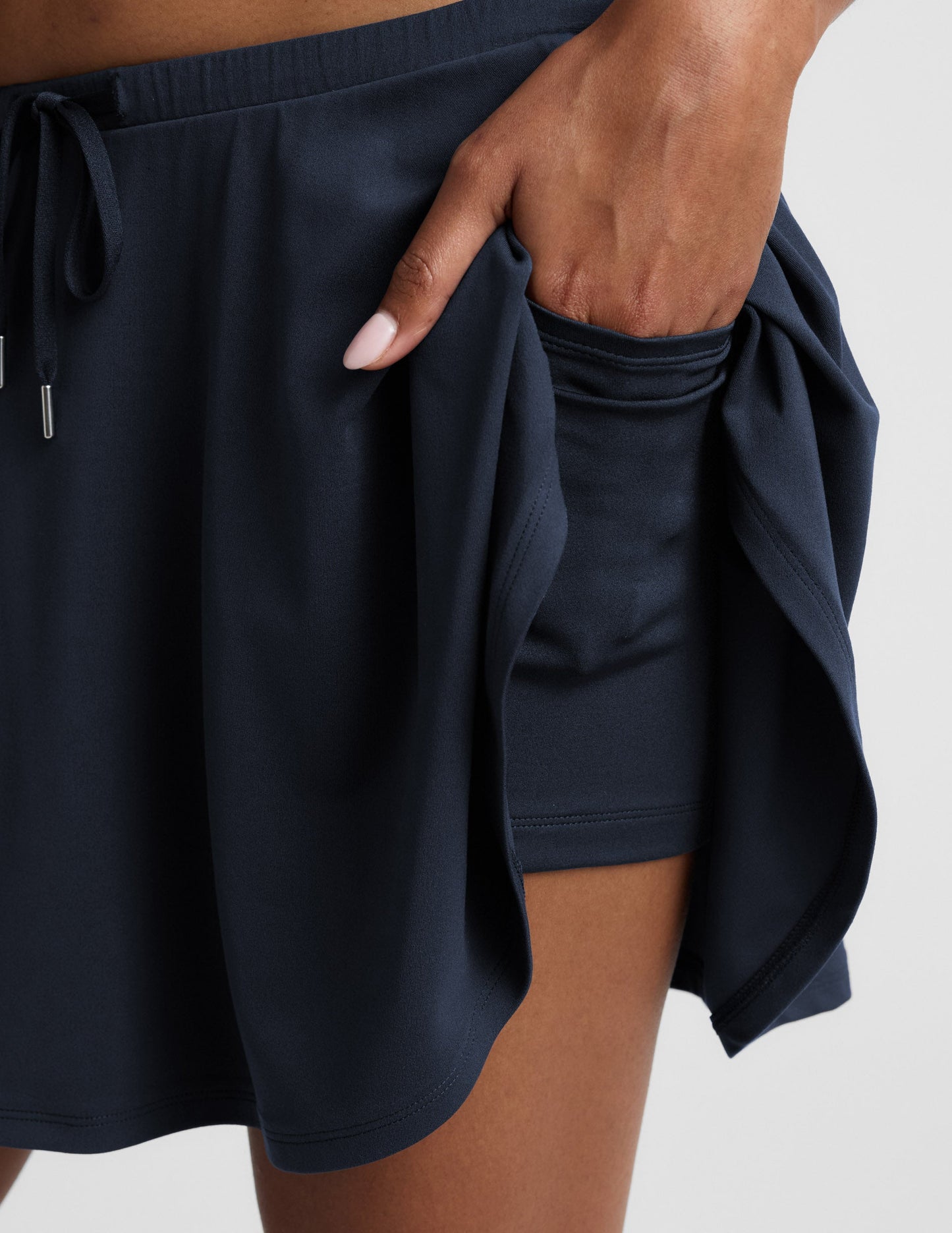 Beyond Yoga Drawcord Mini Tennis Skirt - Nocturnal Navy