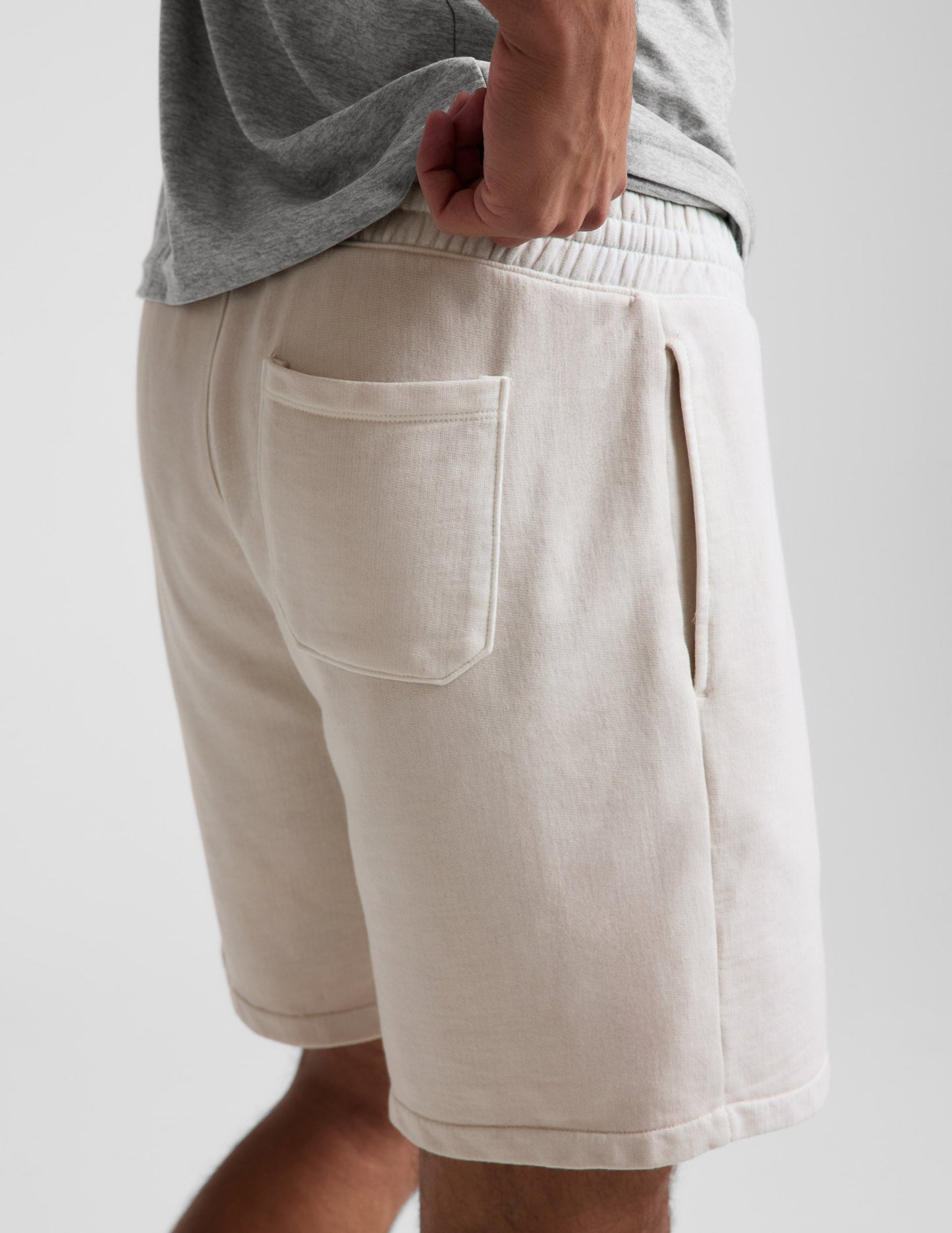 Beyond Yoga Men's Terry Shorts - Washed Vintage White