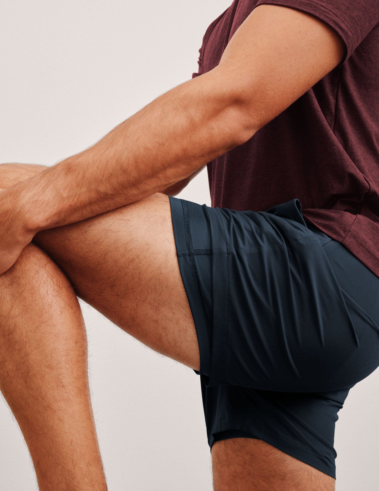 Beyond Yoga Men's 5 Inch Lined Running Pivotal 2.0 Shorts - Navy
