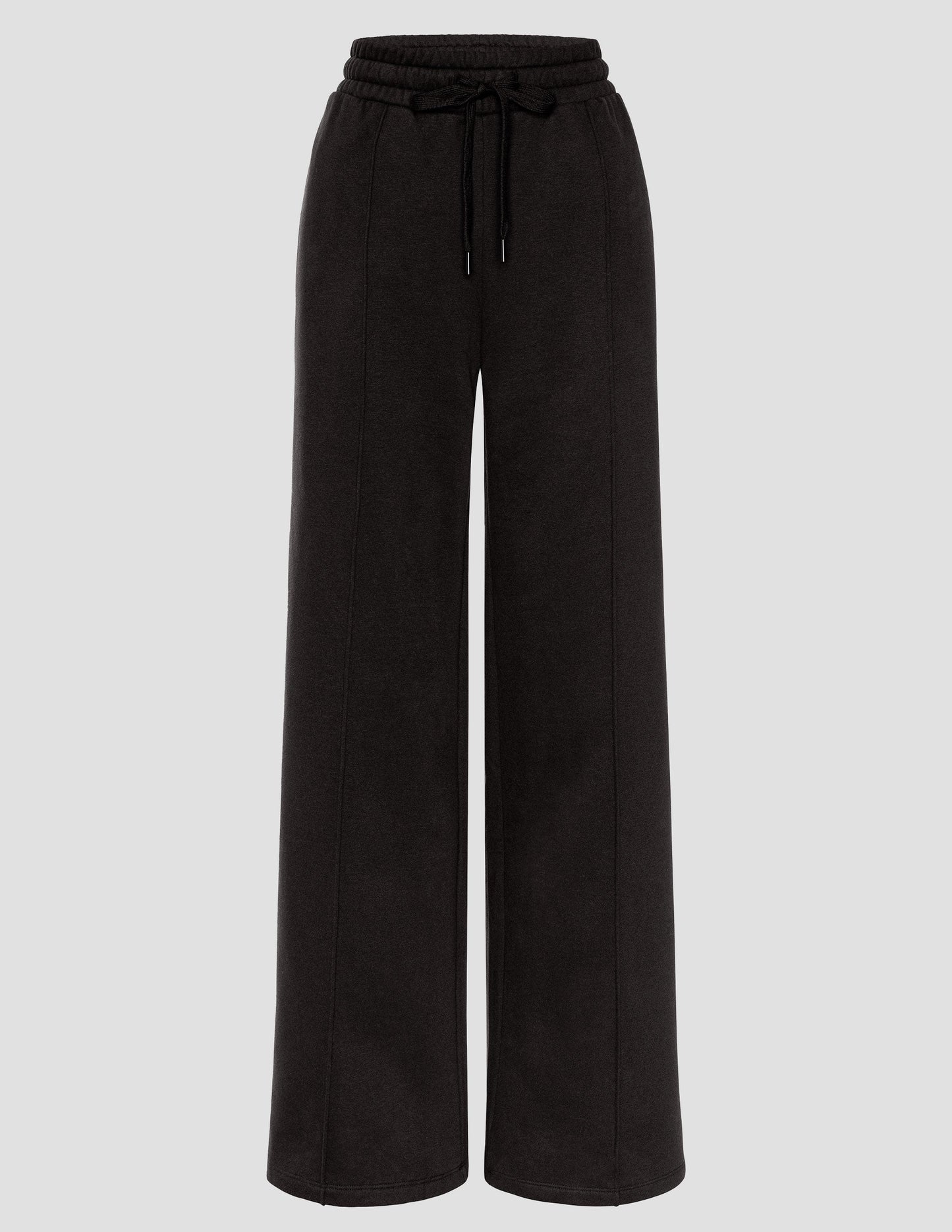 Beyond Yoga Wide Leg Pintuck LuxeFleece Pants - Black