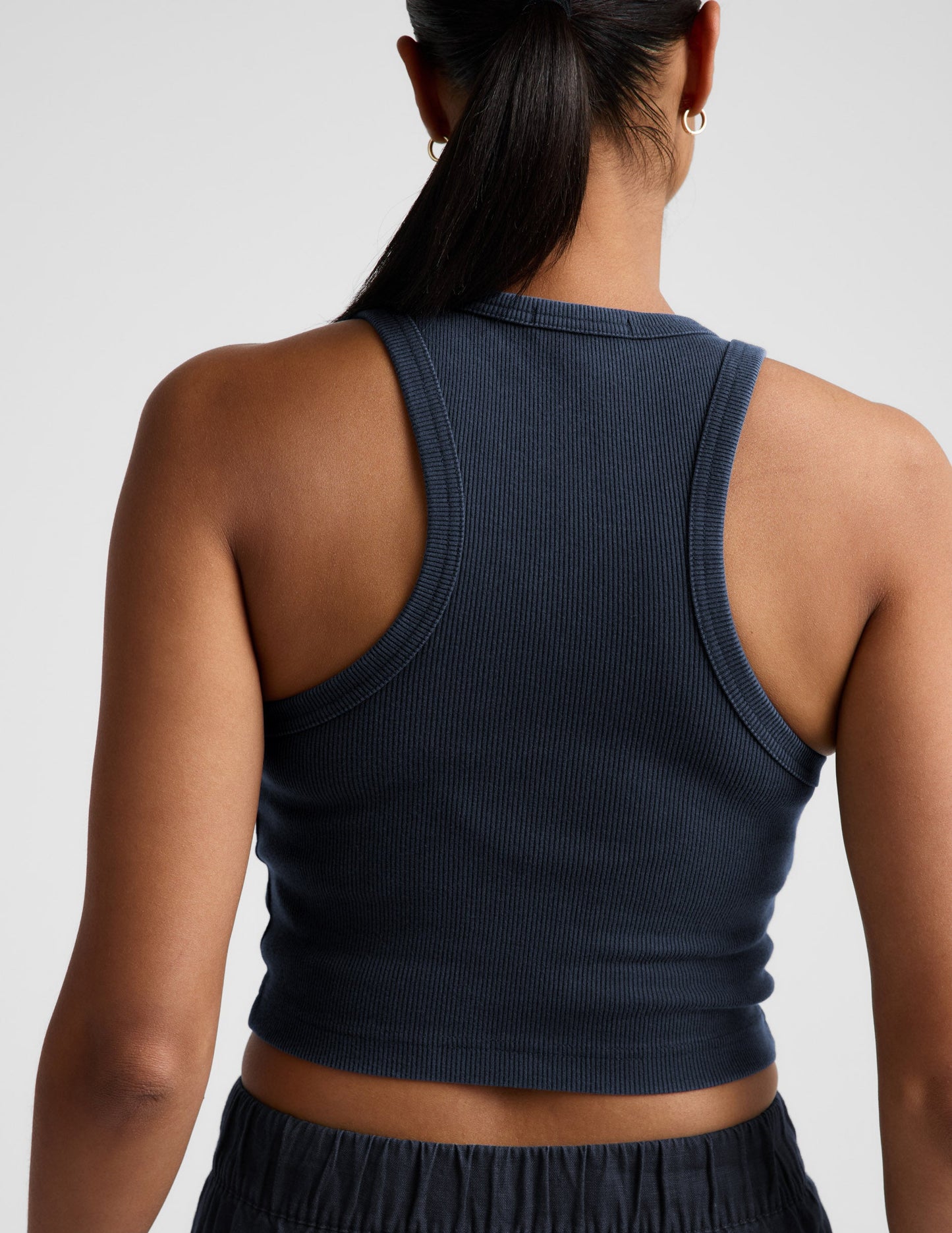 Beyond Yoga On Repeat Rib High Neck Cropped Tank