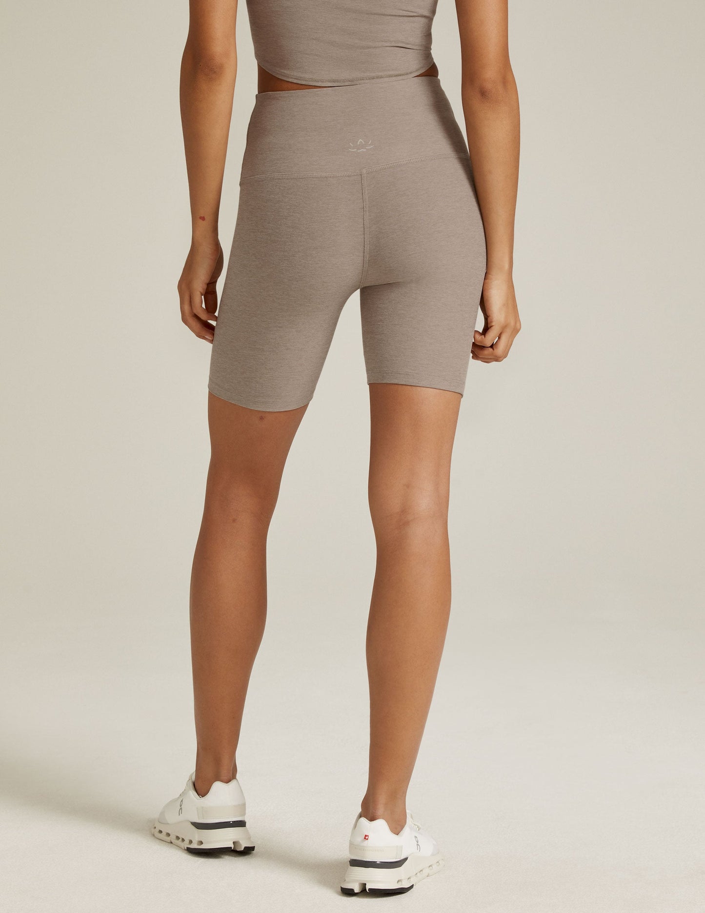 Beyond Yoga High Waisted Spacedye Biker Shorts - Birch Heather