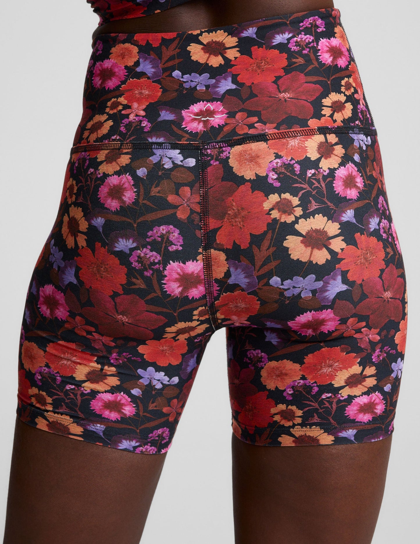 Beyond Yoga High Waisted Floral SoftMark Biker Shorts - Multi-Color