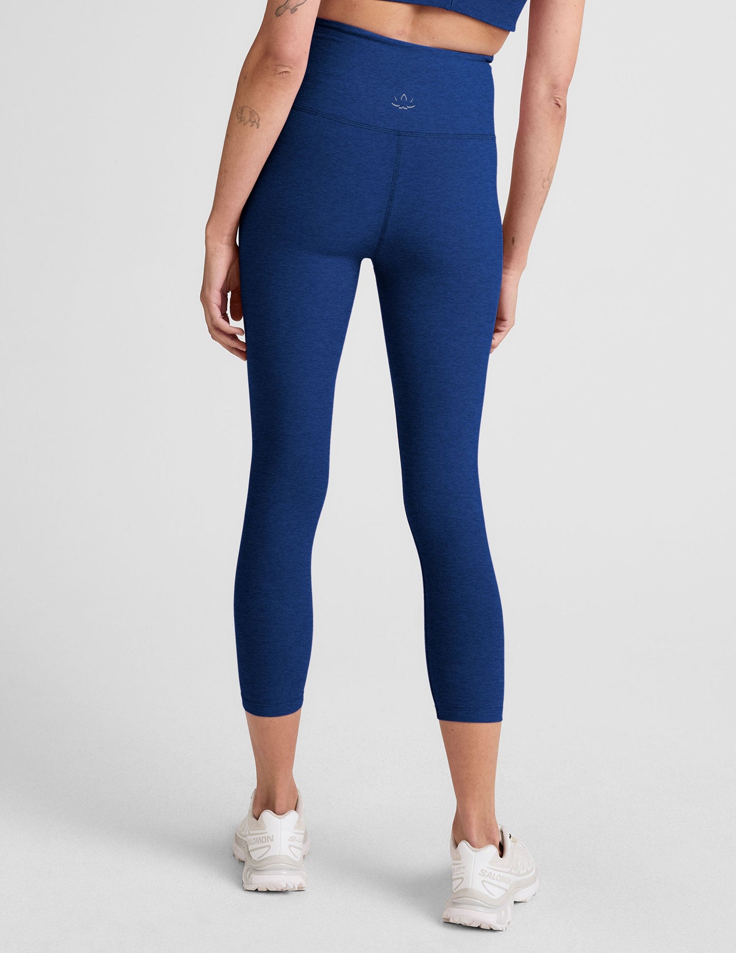 Beyond Yoga High Waisted Capri Spacedye Legging - Marine Blue Heather