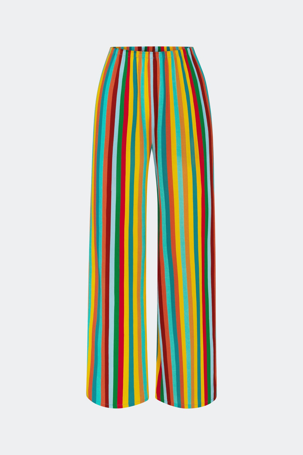 Nella Crepe Wide Leg Pant - Vibrant Multi Stripe