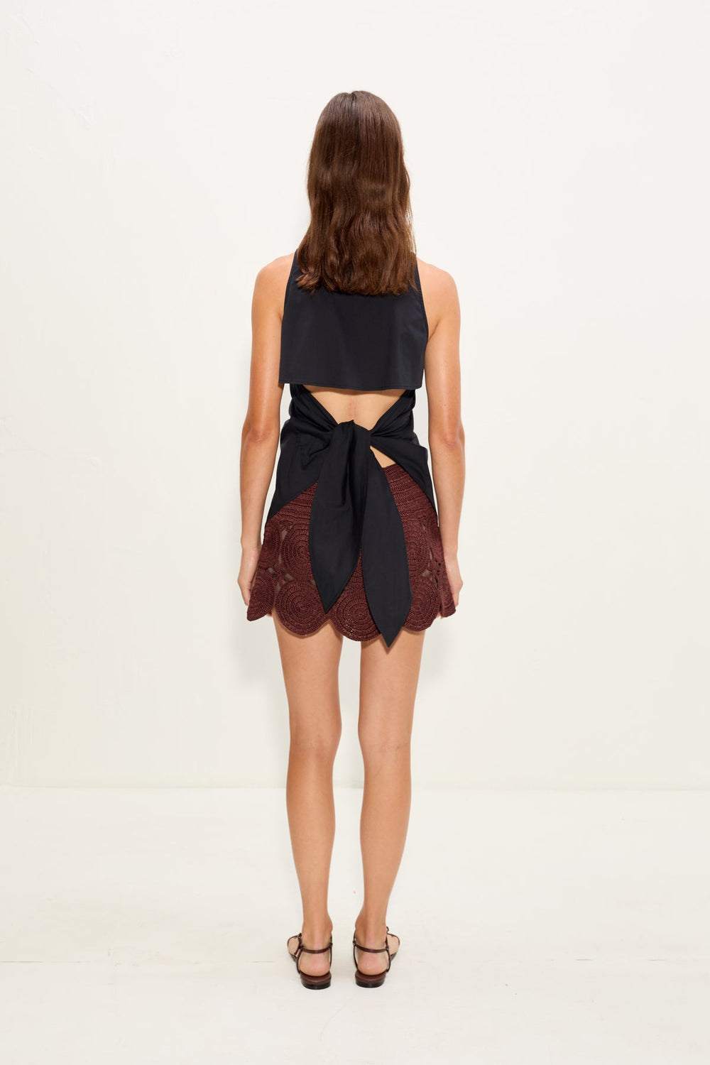 Beep Beep Mini Skirt - Choco Brown