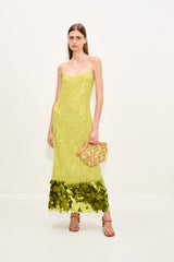 Imogen Sequin Midi Dress - Peridot Combo
