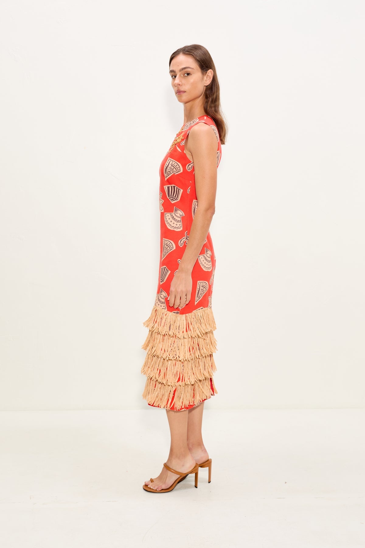Jooni Linen Dress - Playful Sea Print