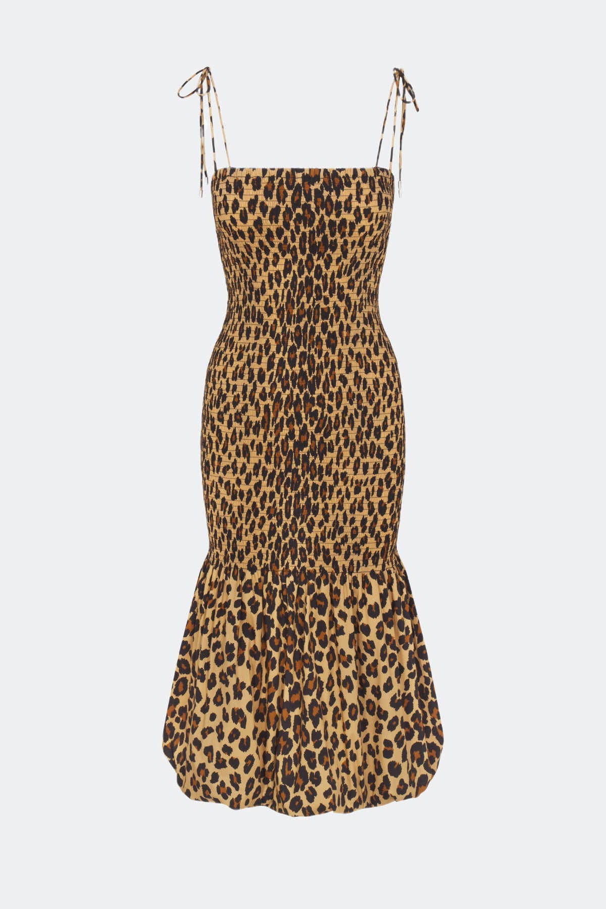 Canto Smocked Poplin Dress - CHEETAH
