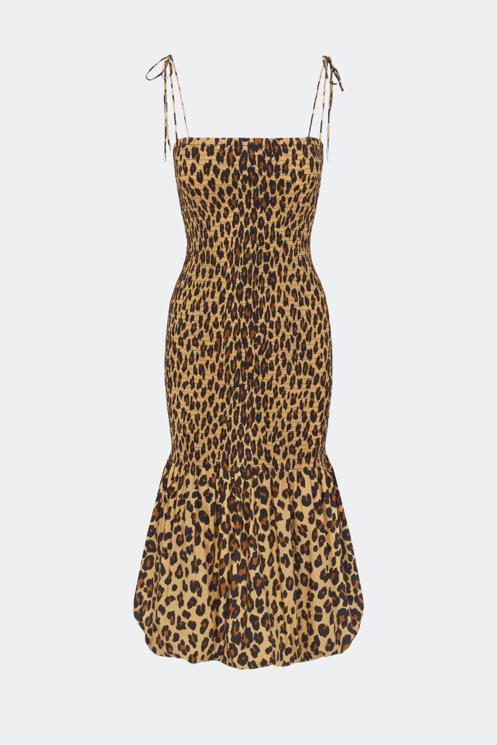 Canto Smocked Poplin Dress - CHEETAH