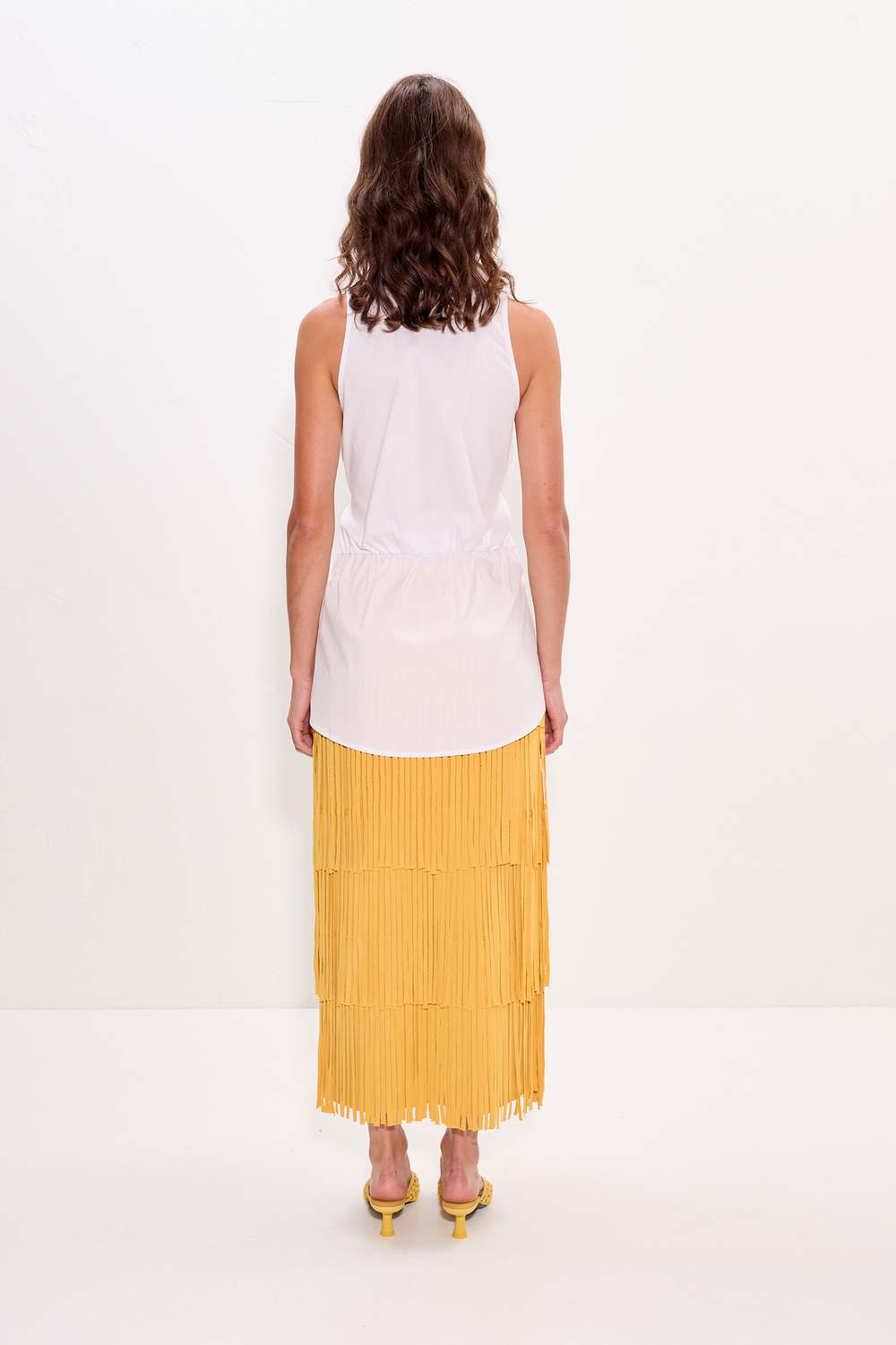 Za Za Knit Fringe Skirt - BUTTER