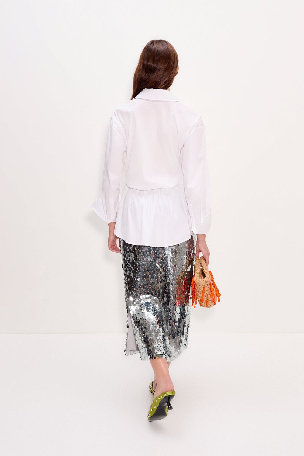 Mia Sequin Skirt - Satelitte Silver