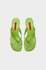Suede Beep Thong - Matcha