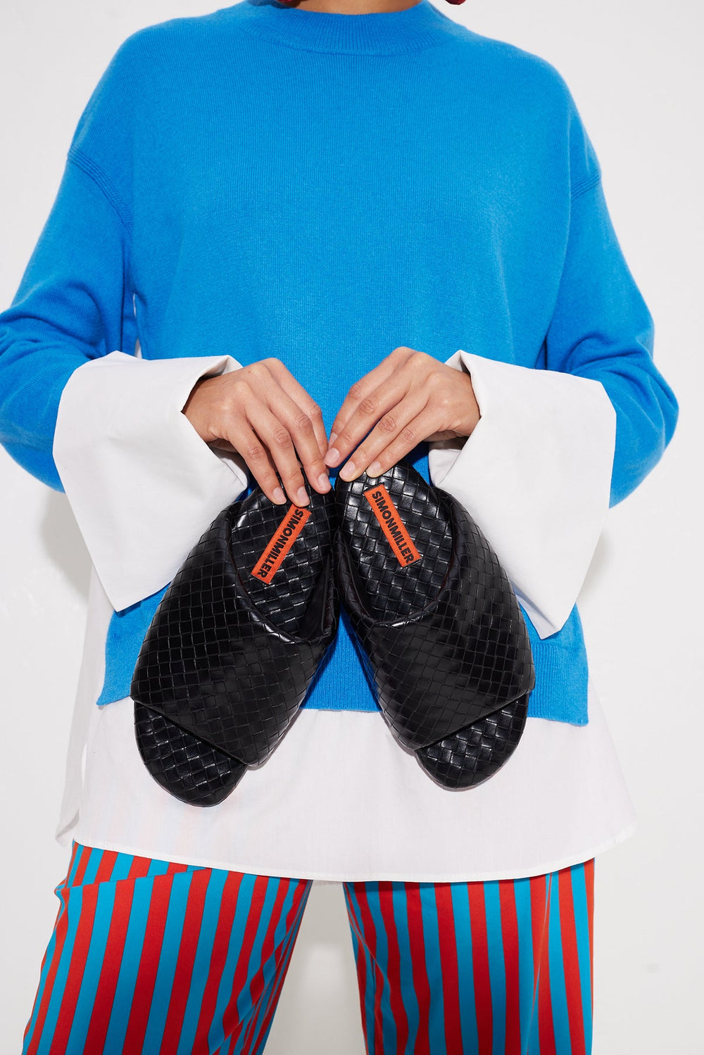 Woven Bubble Slide - BLACK