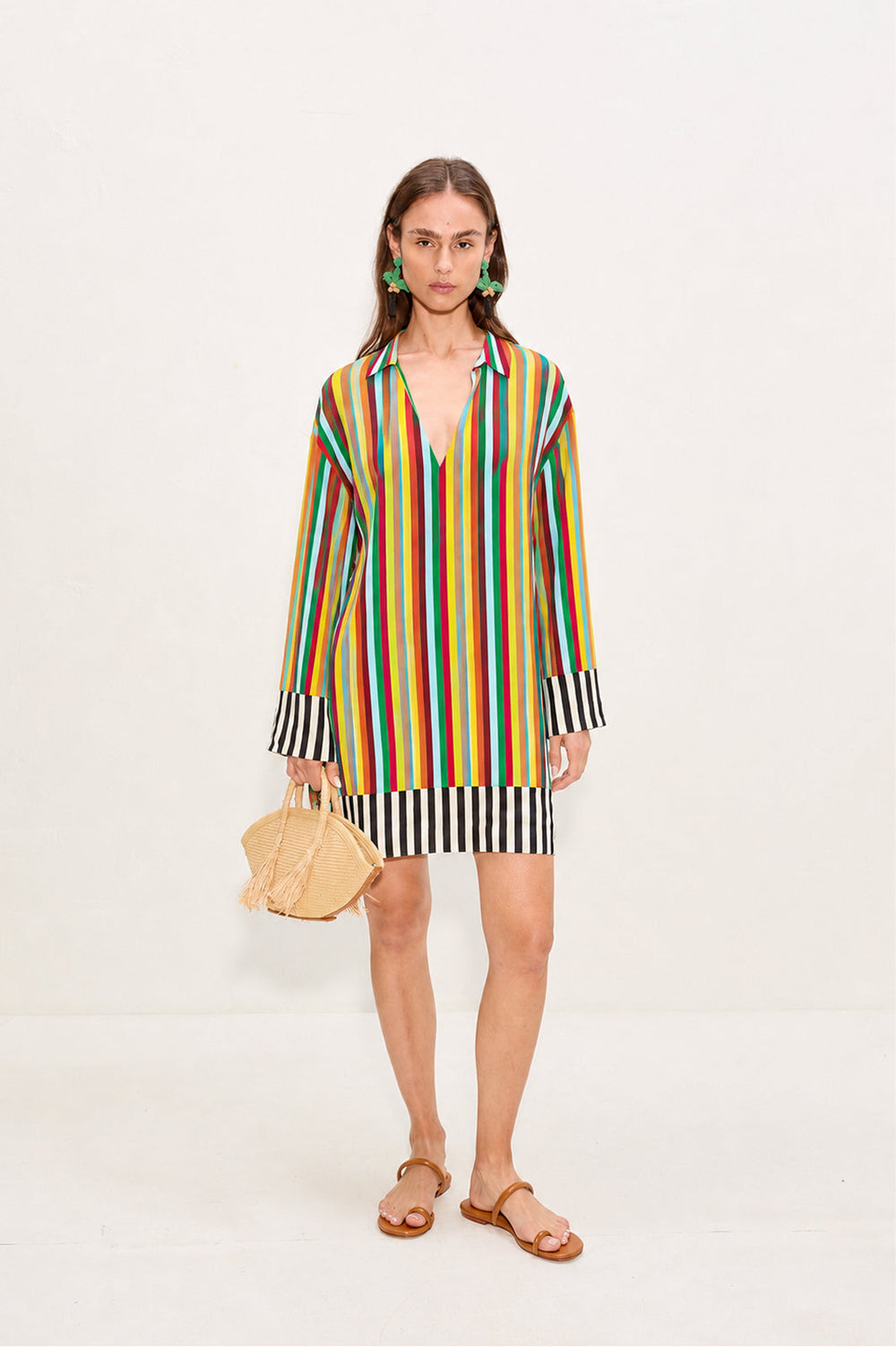 Diaz Mini Dress - Vibrant Multi Stripe