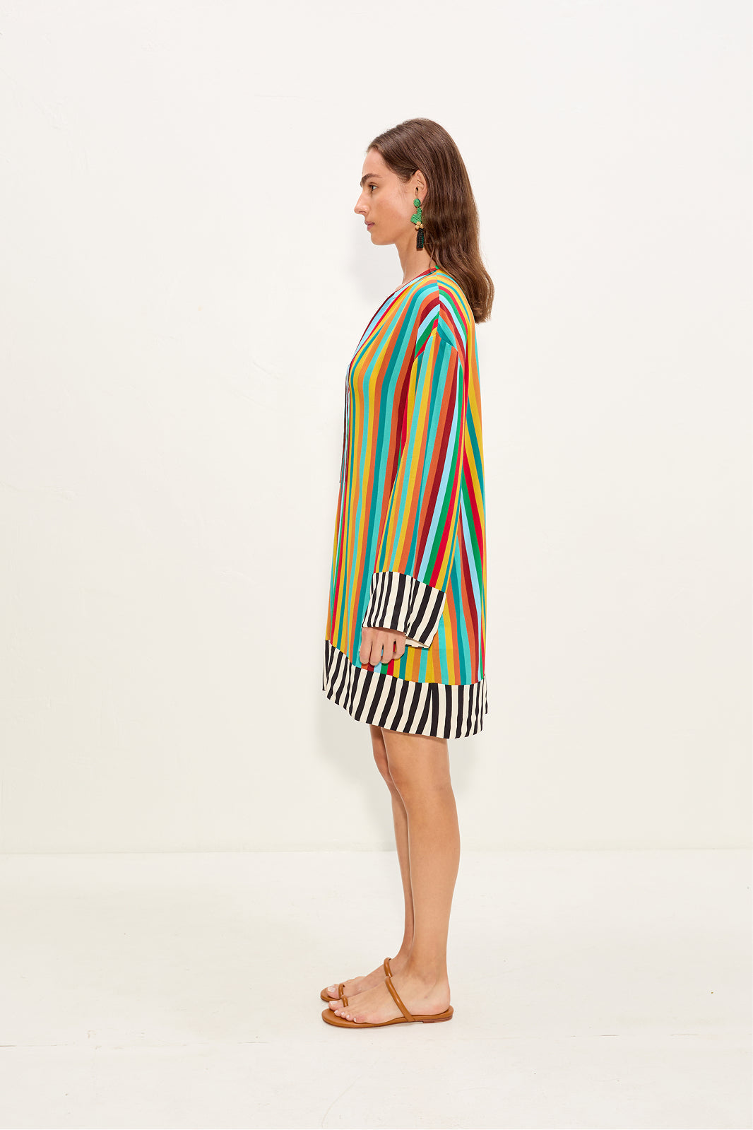 Diaz Mini Dress - Vibrant Multi Stripe