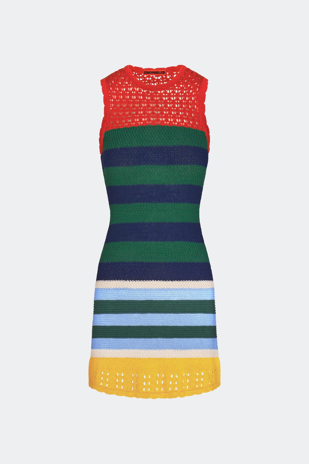 Yvonne Knit Mini Dress - Brick Stripe Combo