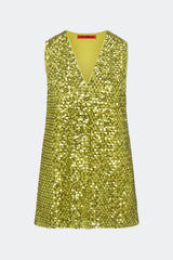 Fountain Sequin Dress - Metallic Pear