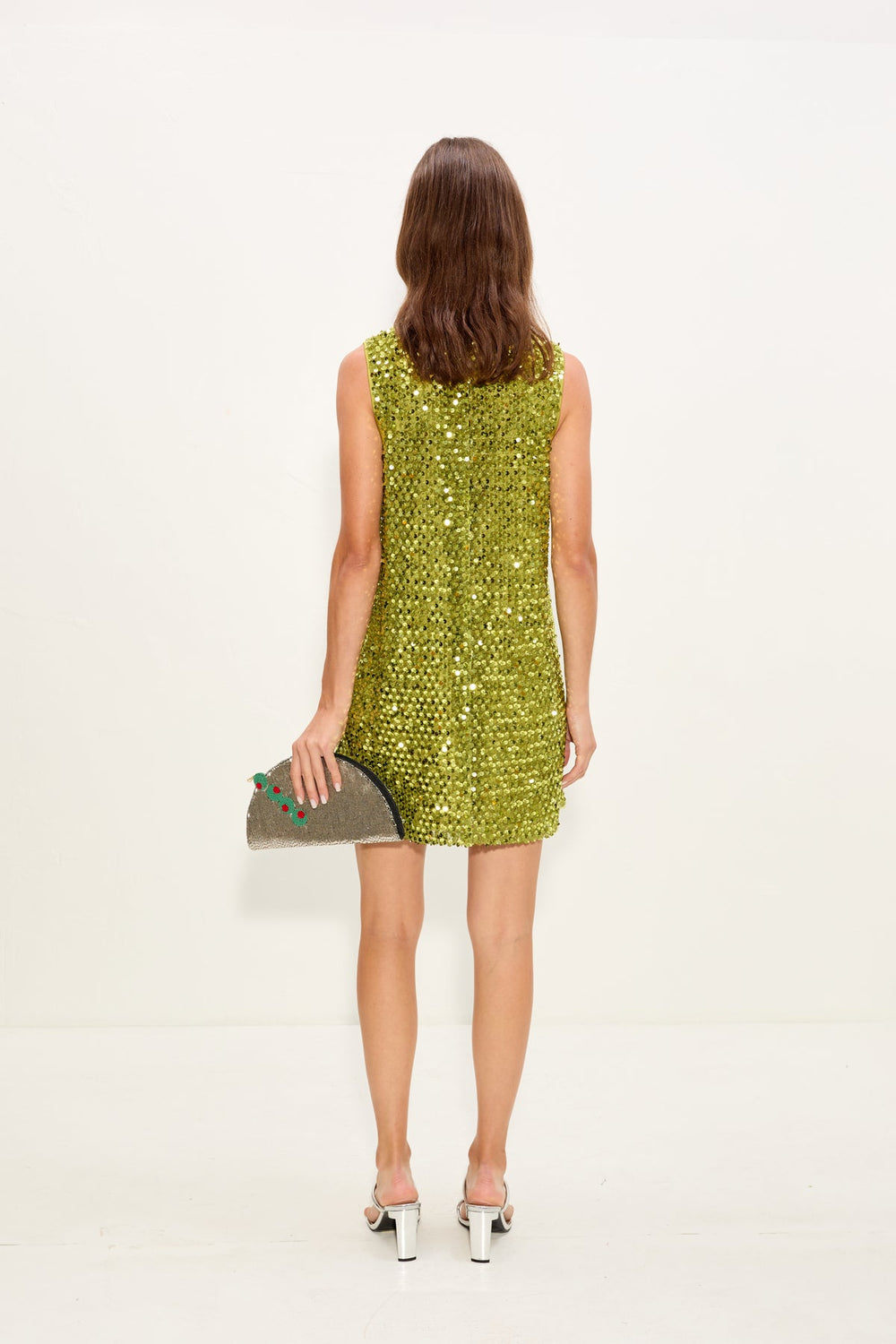 Fountain Sequin Dress - Metallic Pear