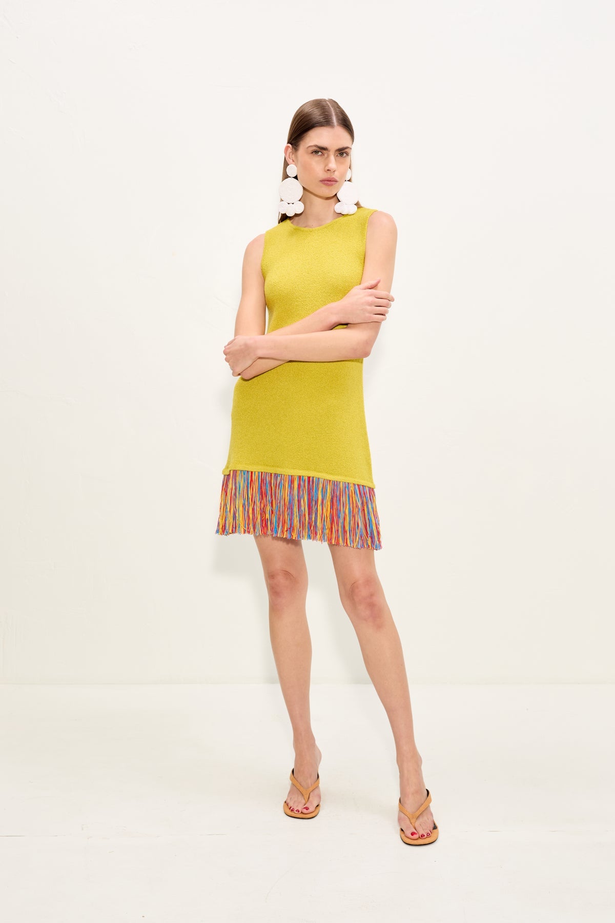 Etta Knit Dress - Chartreuse