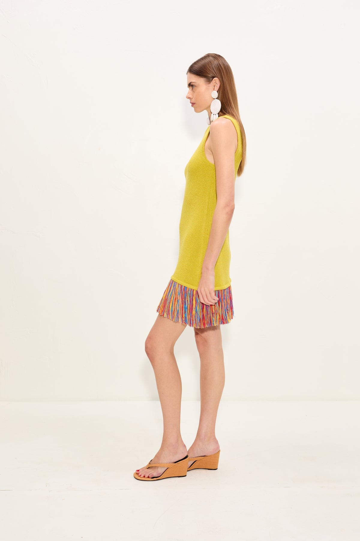 Etta Knit Dress - Chartreuse