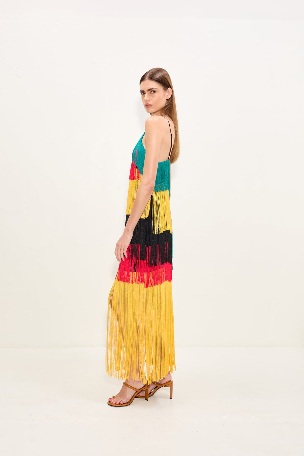 Drea Fringe Dress - Vibrant Multi Fringe