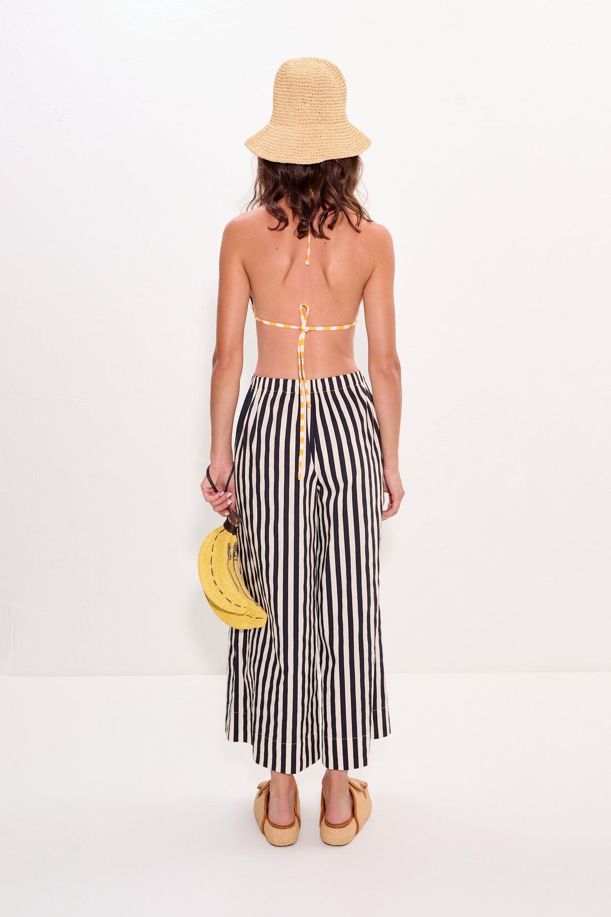 Lima Poplin Pant - Black/White Stripe