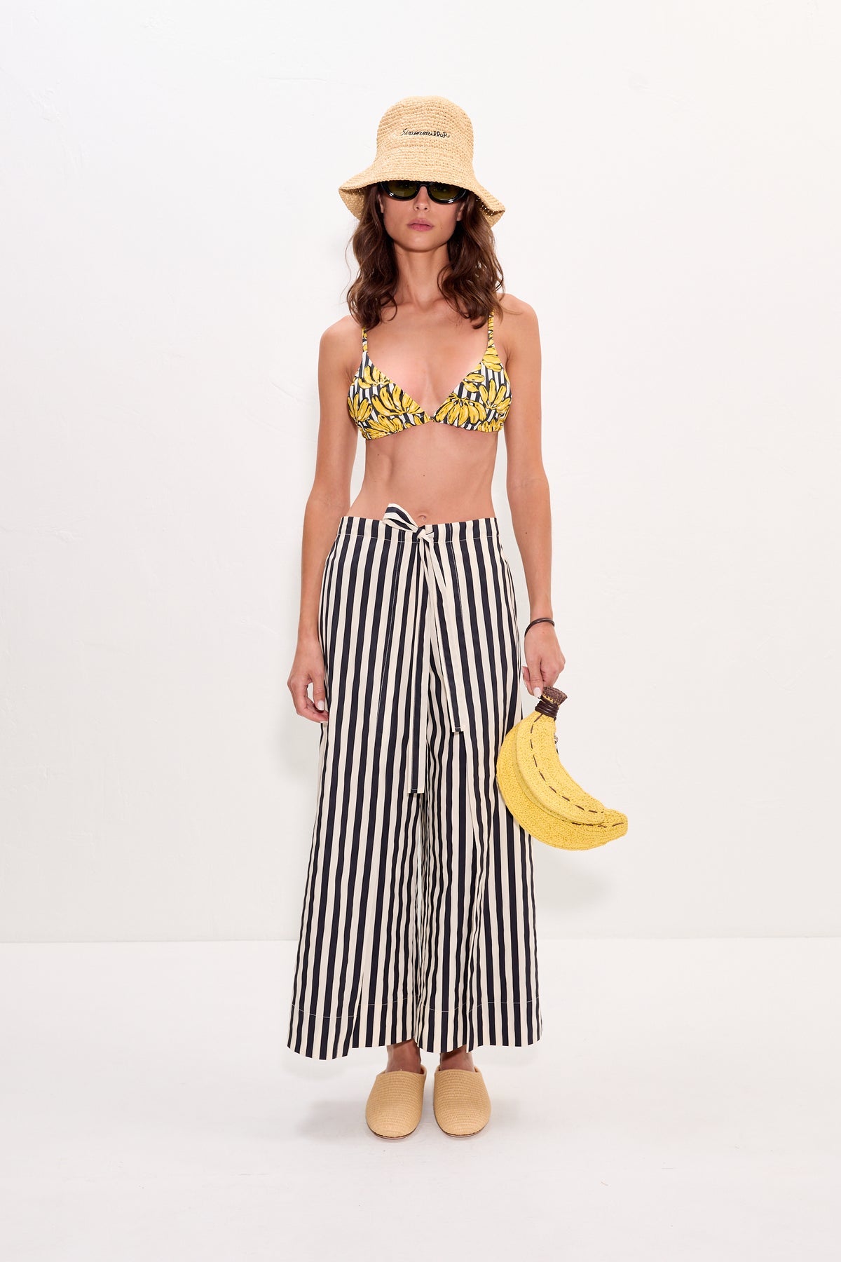 Lima Poplin Pant - Black/White Stripe
