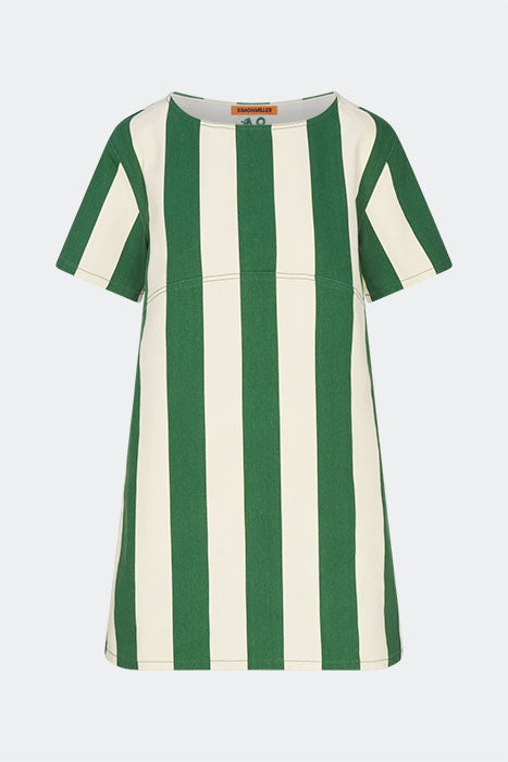 Sahara Short Sleeve Mini Dress - Gummy Green/Ecru